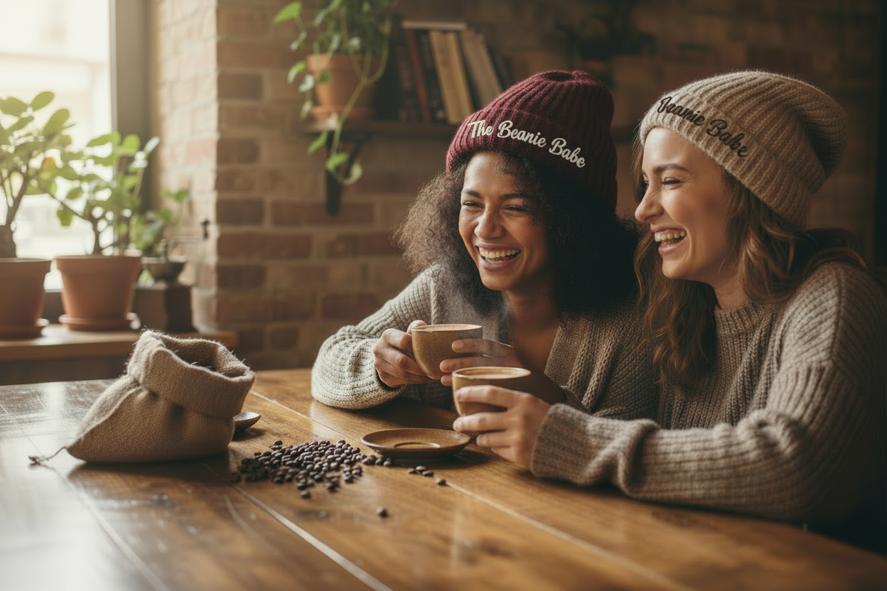 Two women enjoying coffee together
